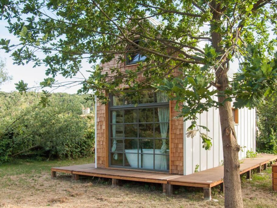 Villa Tiny Haus Auf Idyllischem Grundstueck Im Rittergut Klipphausen Esterno foto